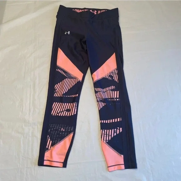 🩰 Blue & Pink Under Armour Women’s Leggings  - Size Medium 🦋🌟 - Picture 4 of 9